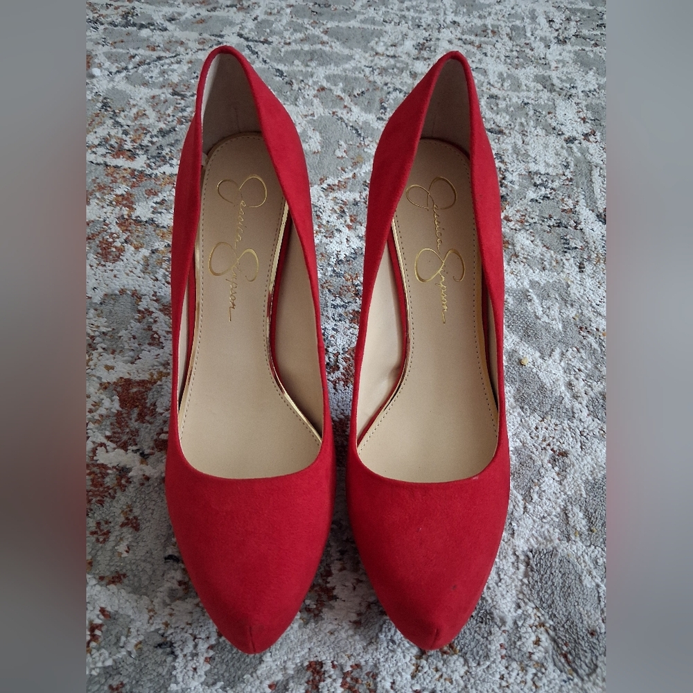 Jessica Simpson Bold Red Heels